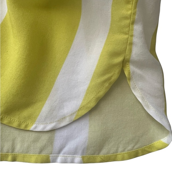 SKFK UMA Yellow White Stripe Viscose Button Up Shirt Medium Reg. $139 NWT - Picture 8 of 12